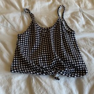 Black and White Checkered Tank Top